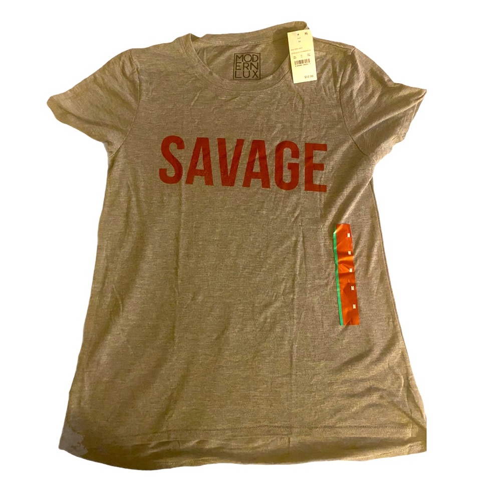“Savage” Grey T shirt